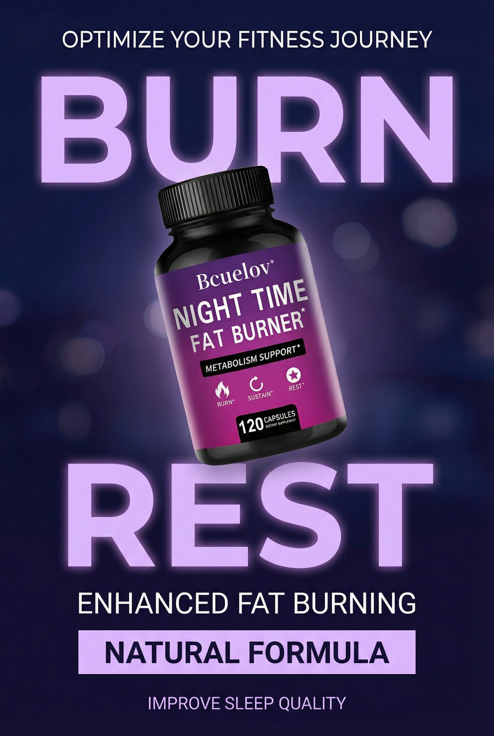 Best Nighttime Fat Burner - Thermogenic Fat Burner, Natural Appetite Suppressant and Metabolism Booster, Immune Health