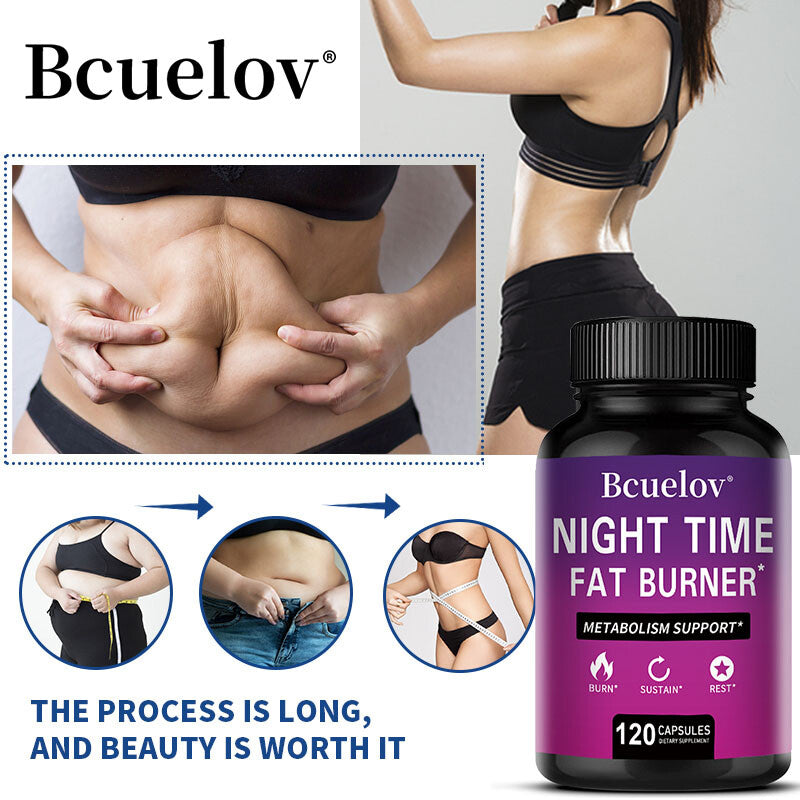 Best Nighttime Fat Burner - Thermogenic Fat Burner, Natural Appetite Suppressant and Metabolism Booster, Immune Health